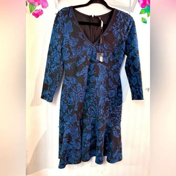 Plenty by Tracey Reese Jacquard Knit Dress Sz S - Picture 2 of 8